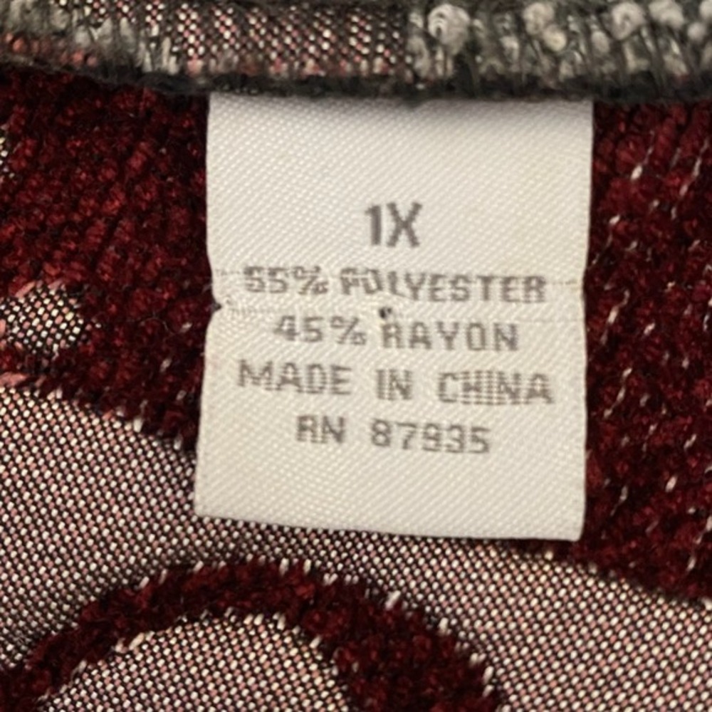 Tapestry Jacket Womens 1x Patchwork Pattern Zip M… - image 5